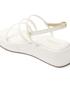 Kiravi Multi Strap White Wedges