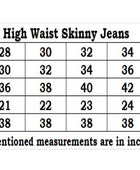 Attire Lab Women's Solid High Waist Skinny Jeans -Blue