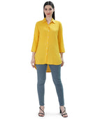 Womens Long Tunic Top (Yellow)