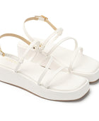 Kiravi Multi Strap White Wedges