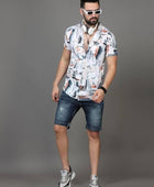 Men's Printed Rayon Half Sleeves Shirt