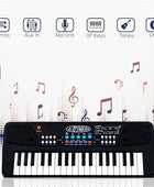 37 Keys Piano Keyboard Toy with Microphone, USB Power Cable & Sound Recording Function Analog Portable Keyboard