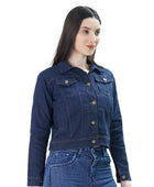 Denim Jacket For Women (Navy Blue)