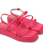 Kiravi Multi Strap Pink Wedges