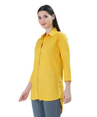 Womens Long Tunic Top (Yellow)