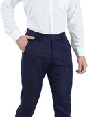 Men's Slim Fit Solid Formal Trouser