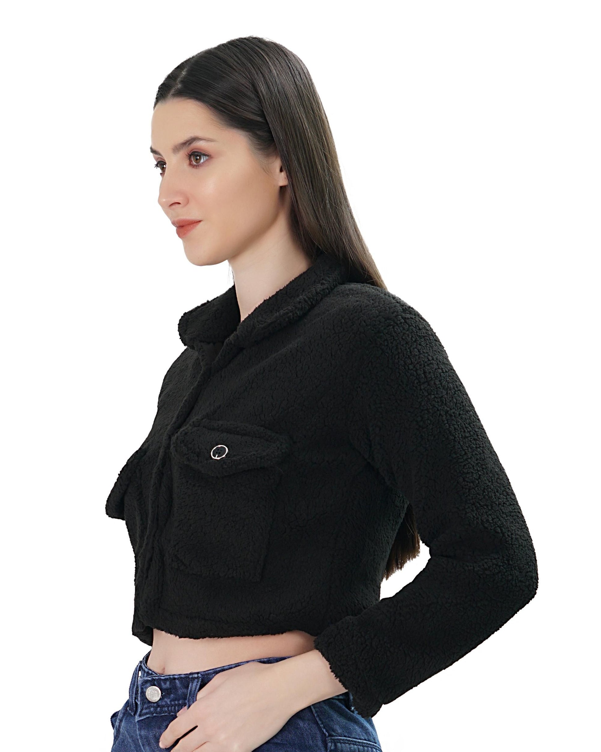 Wool Jacket For Women (Black)