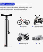 High Presure Cycle Pump, Portable 120 PSI Aluminum Alloy Bicycle Floor Air Pump Suitable Presta and Shrader Valve