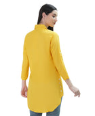 Womens Long Tunic Top (Yellow)