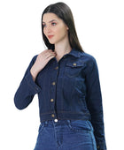 Denim Jacket For Women (Navy Blue)