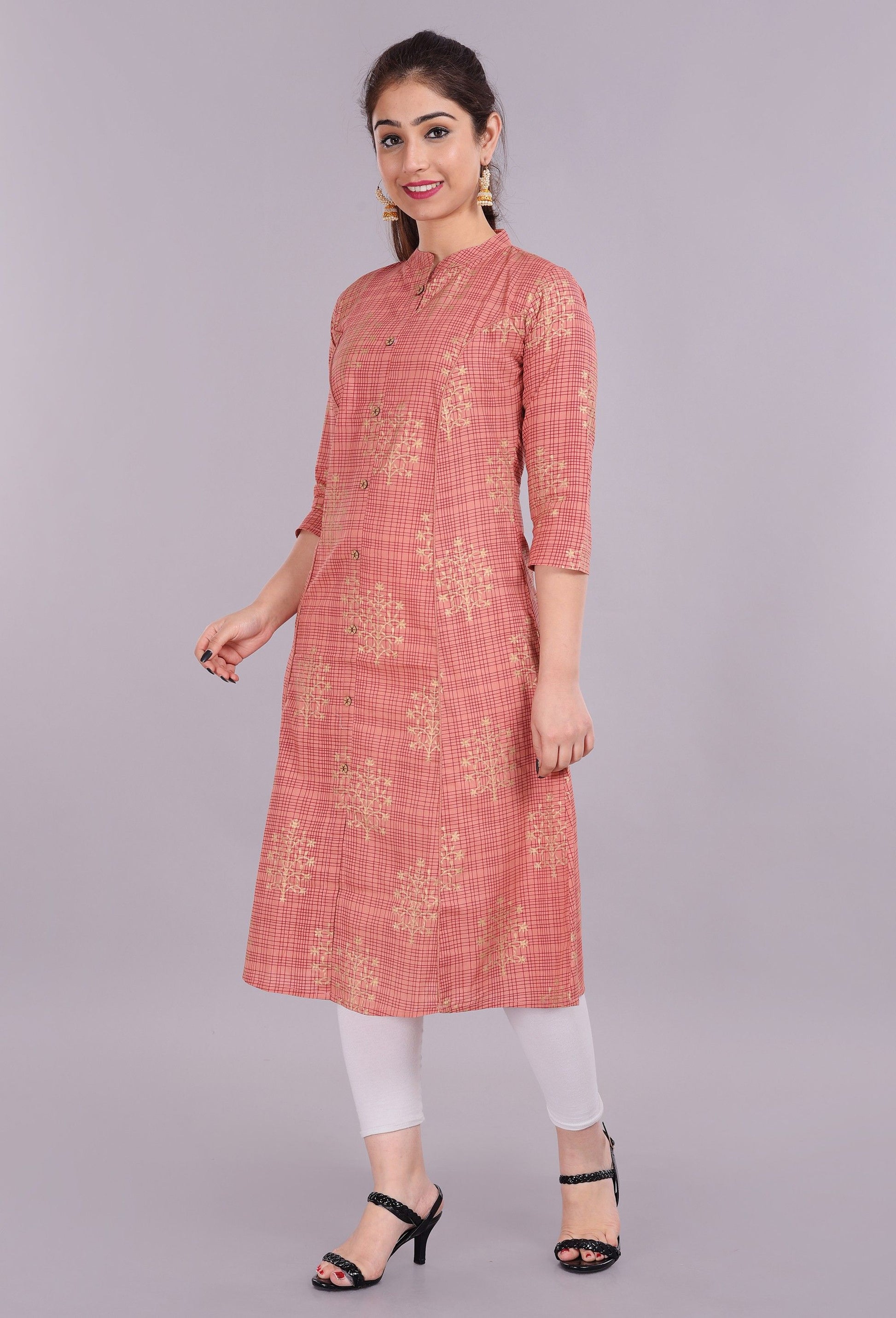 Printed Cotton Blend Kurti