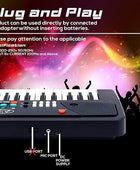 37 Keys Piano Keyboard Toy with Microphone, USB Power Cable & Sound Recording Function Analog Portable Keyboard