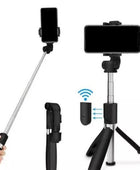 EARPHONIX Wireless Bluetooth Foldable XT-02 (K10) Mini Tripod Extendable Selfie Stick