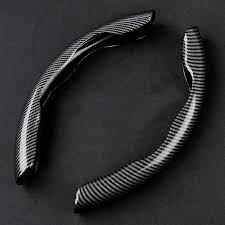 New Carbon Fiber ABS Texture Steering Wheel Grip Cover for Cars