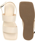 Kiravi Back Closed Buckle White Sandals