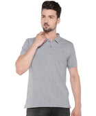 Cotton Blend Solid Half Sleeves Polo T-Shirt