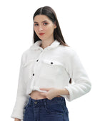 Wool Jacket For Women (White)