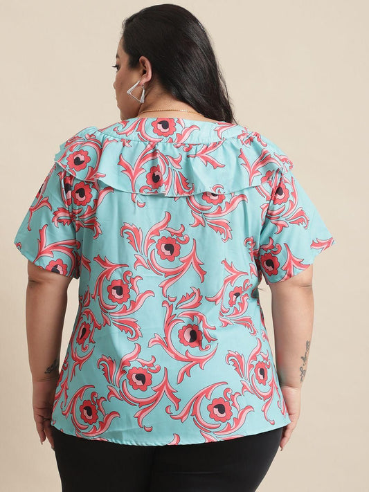 Printed Half Sleeve Top