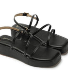 Kiravi Multi Strap Black Wedges