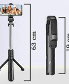 EARPHONIX Wireless Bluetooth Foldable XT-02 (K10) Mini Tripod Extendable Selfie Stick