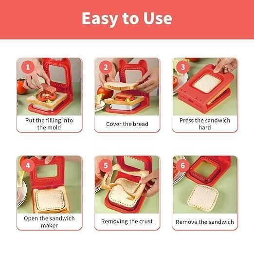 2Pcs Sandwich Cutters for Kids Lunch