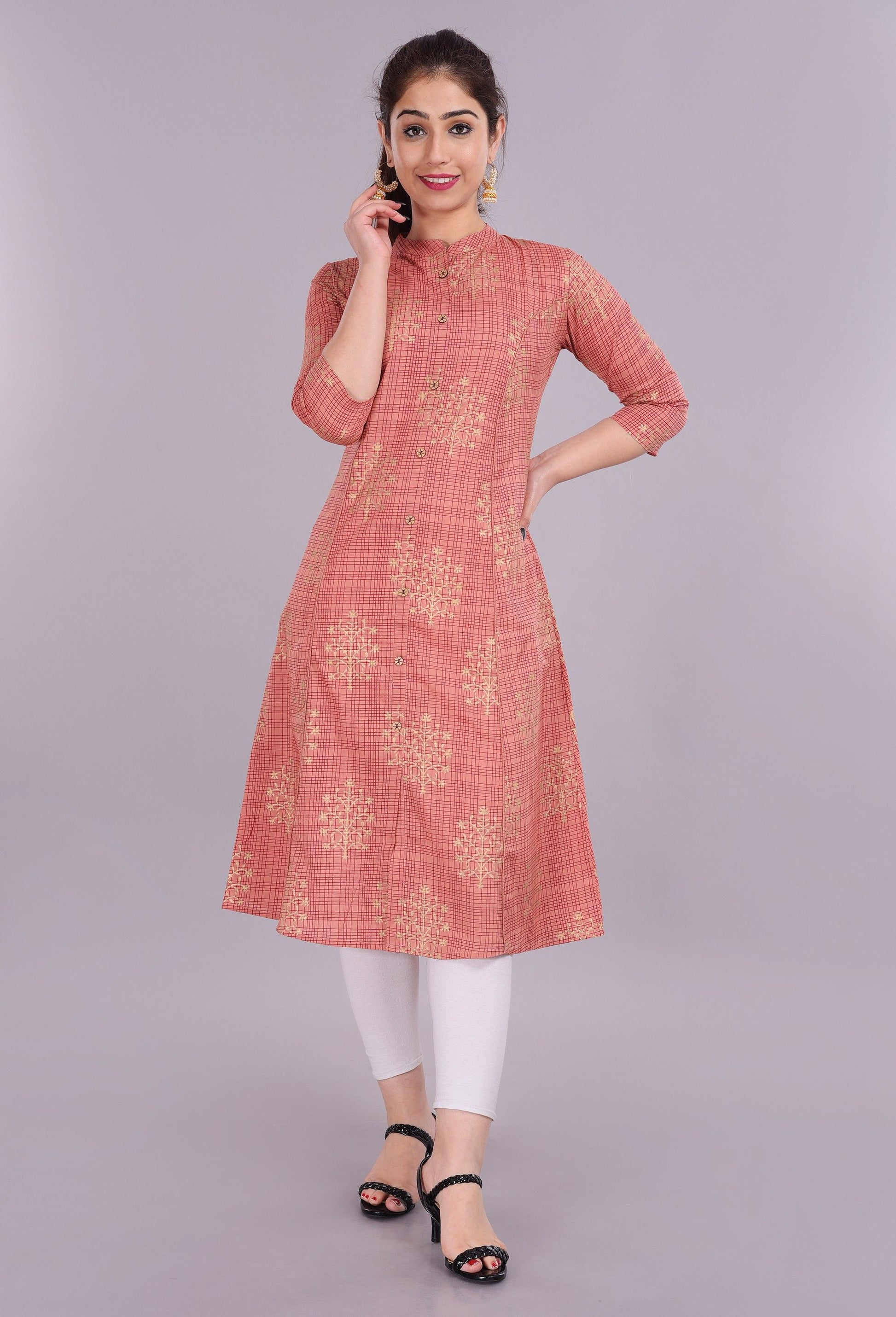 Printed Cotton Blend Kurti