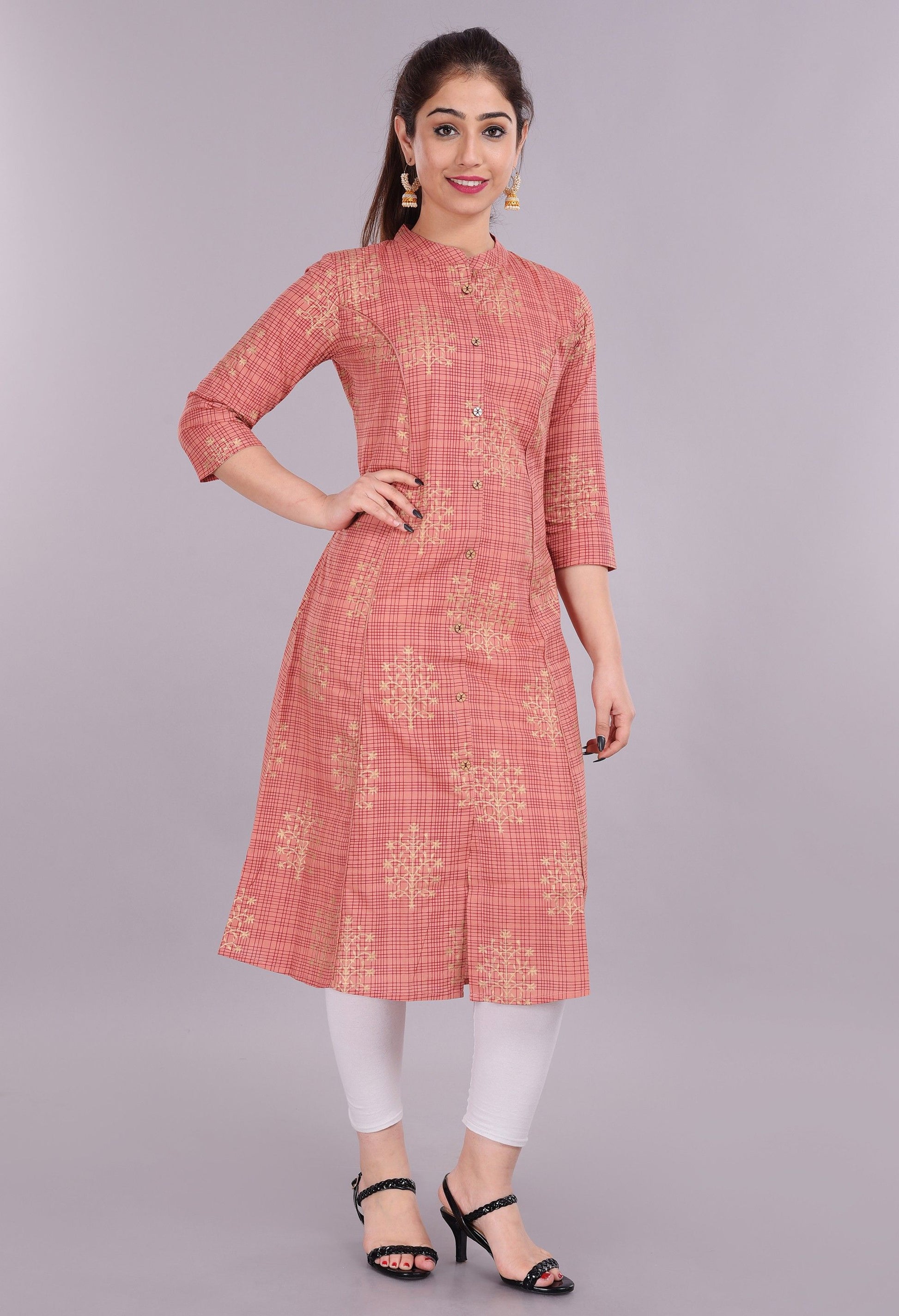 Printed Cotton Blend Kurti