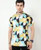 Men Regular Fit Floral Print Spread Collar Casual Shirt