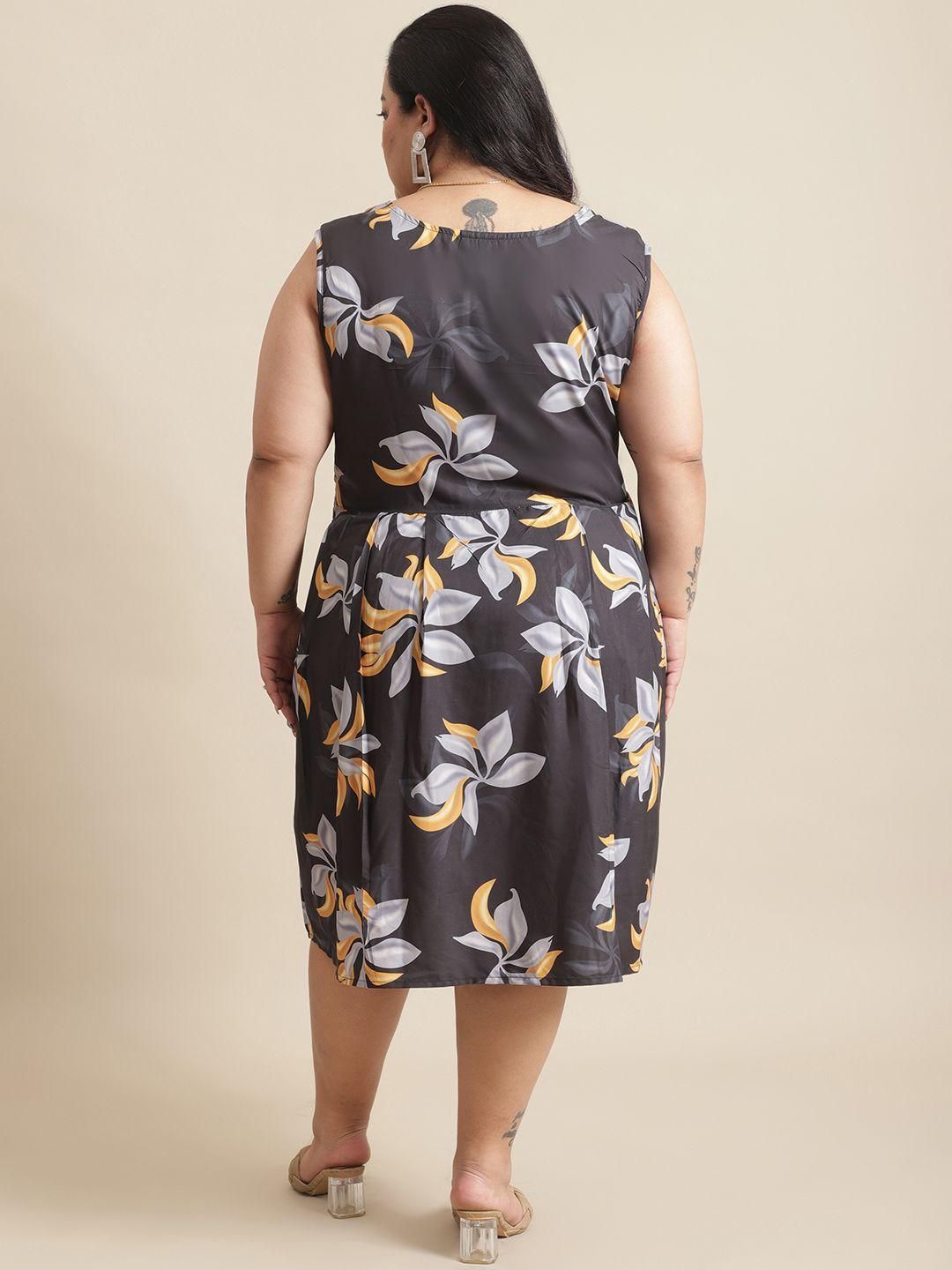 Floral Flared Short Dress for Women