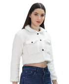 Wool Jacket For Women (White)