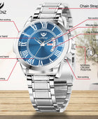 Lorenz Day & Date Edition Blue Dial Analog Watch for Men