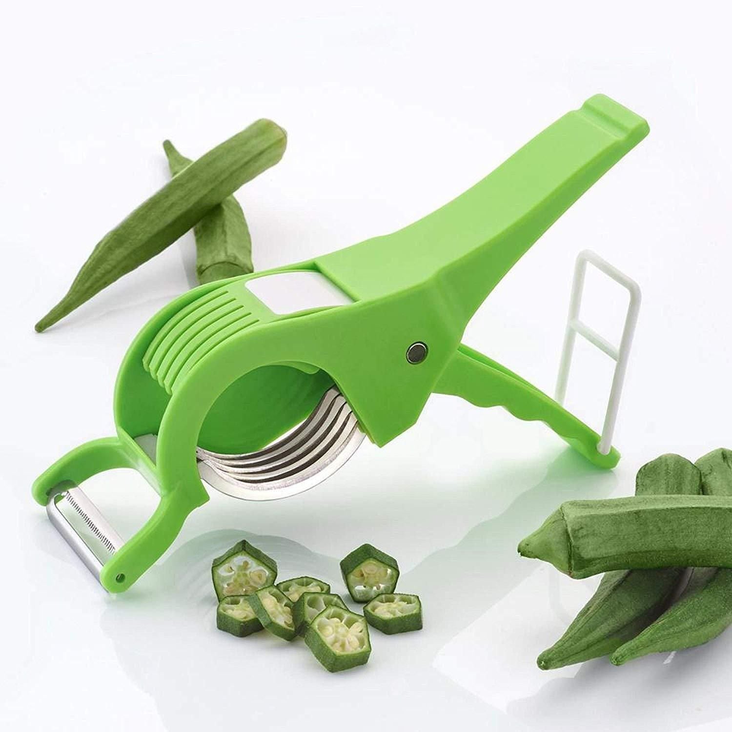 Vegetable Cutter 5 Sharp Blade with Peeler 2 in 1 ? Multi-Color