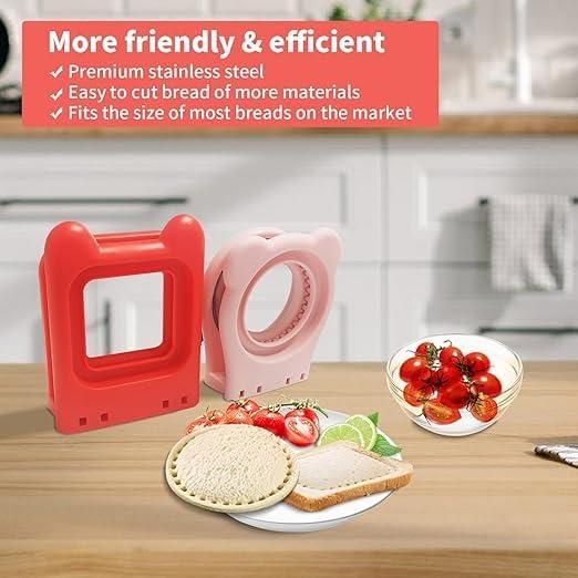 2Pcs Sandwich Cutters for Kids Lunch