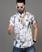 Men's Printed Rayon Half Sleeves Shirt