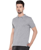 Cotton Blend Solid Half Sleeves Polo T-Shirt