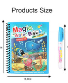 Kid's Reusable Magical Water Painting Practice Book (Set Of 4)