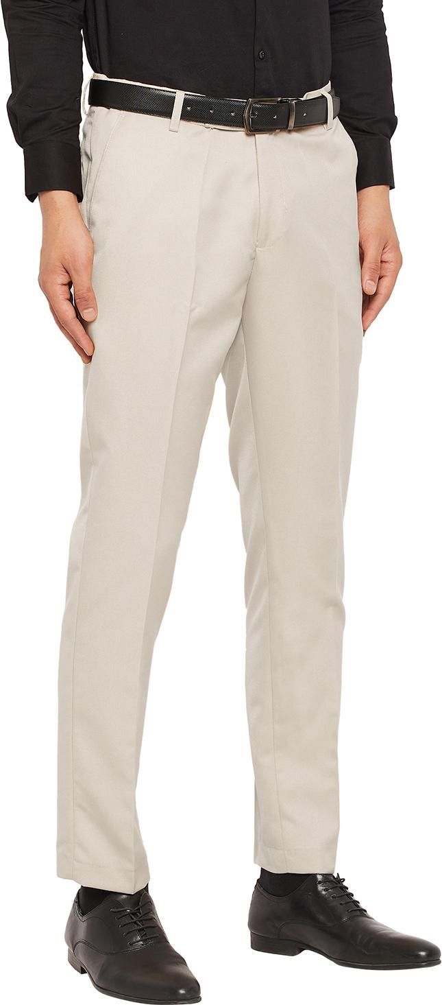 Men's Slim Fit Solid Formal Trouser