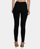 Attire Lab Women's Solid High Waist Skinny Jeans -Black