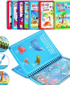 Kid's Reusable Magical Water Painting Practice Book (Set Of 4)