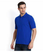 Cotton Blend Solid Half Sleeves Polo T-Shirt