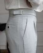 Men's High Waist Straight Retro Naples Trousers